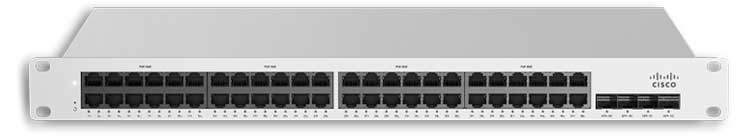 MS225-48LP-HW Meraki Cisco - Switch 48 portas PoE LAN Gigabit Layer 3