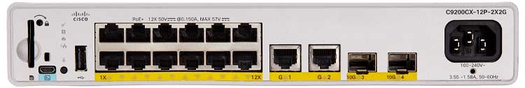 C9200CX-12P-2X2G Catalyst Cisco - Switch 12 portas Gigabit PoE+