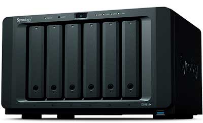 Synology DS1618+ server NAS 6 baias 72TB