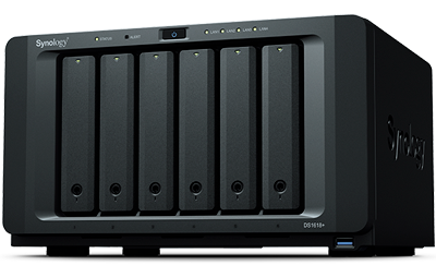 Synology DS1618+ server NAS 6 baias 72TB