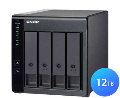 TR-004 12TB Qnap - Expansão JBOD 4 baias SATA com Arranjos RAID