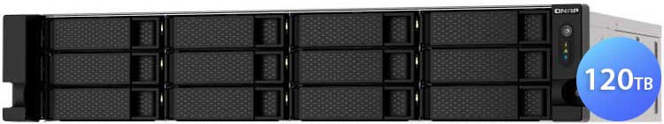 TS-1253DU-RP 120TB Qnap - Data Storage SATA p/ Backup e Archiving