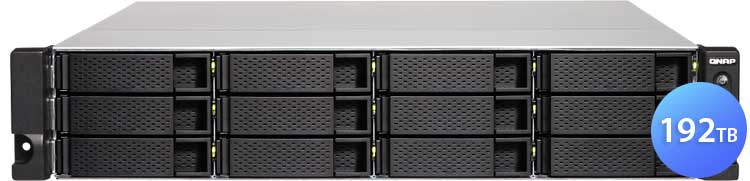 Qnap TS-1263XU-RP 192TB - Storage NAS 12 baias Rackmount