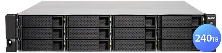 Qnap TS-1263XU-RP 240TB - Storage NAS 12 baias Rackmount