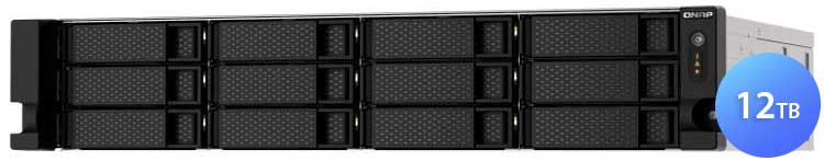 TS-1273AU-RP 12TB Qnap - Storage NAS Rackmount 12 baias HDD/SSD SATA