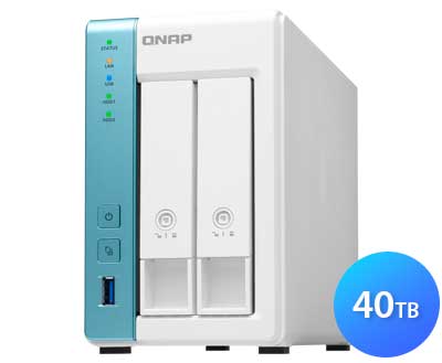 TS-231K Qnap - Storage NAS 2 Baias Doméstico até 40TB SATA