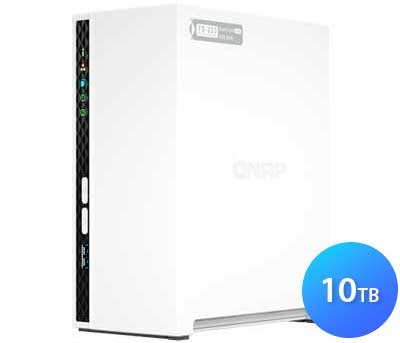 TS-233 10TB Qnap - Servidor NAS 2 Baias p/ discos SATA e SSD