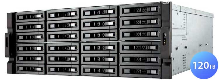 TS-2483XU-RP 120TB Qnap - NAS Storage rackmount 24 baias SATA/SSD