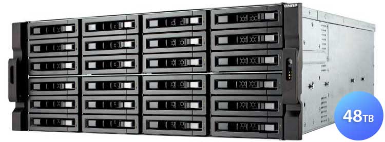TS-2483XU-RP 48TB Qnap - NAS Storage rackmount 24 baias SATA/SSD