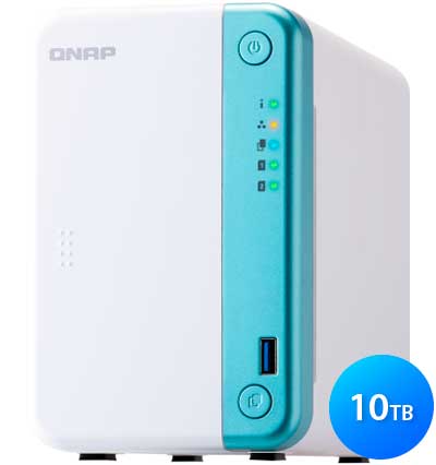 TS-251D 10TB Qnap - Storage NAS 2 Baias e Servidor Multimídia Doméstico