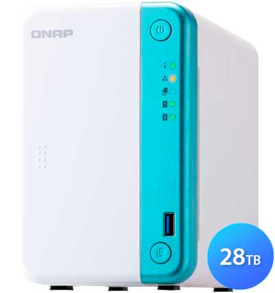 TS-251D 28TB Qnap - Storage NAS 2 Baias e Servidor Multimídia Doméstico