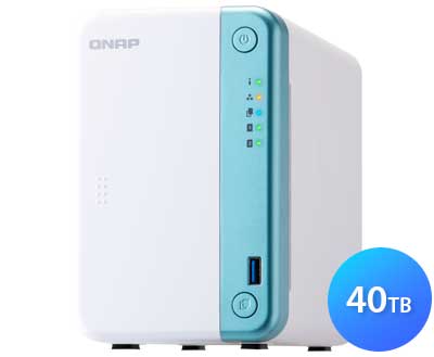 TS-251D Qnap - NAS Multimídia 2 Baias para HDD/SSD SATA até 40TB