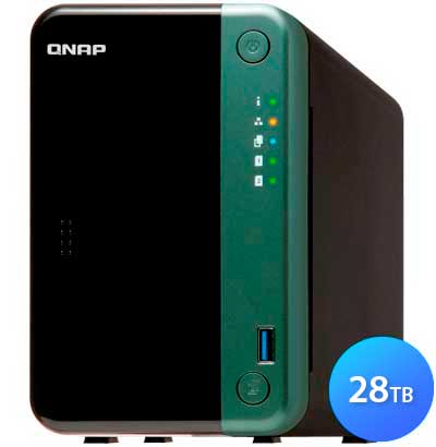 TS-253D 28TB Qnap - NAS e Media Server DLNA 2 Baias SATA