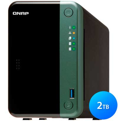 TS-253D 2TB Qnap - NAS e Media Server DLNA 2 Baias SATA