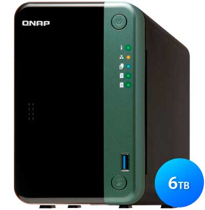 TS-253D 6TB Qnap - NAS e Media Server DLNA 2 Baias SATA