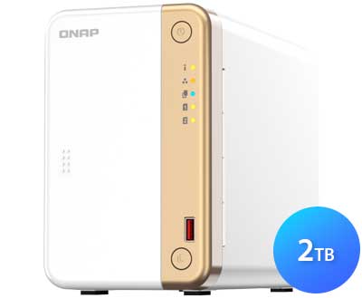 TS-262 2TB Qnap - Storage NAS 2 Bay p/ HDD SATA/SSD