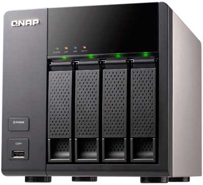 Qnap TS-412 - Storage NAS 4 baias HDD SATA hot-swappable
