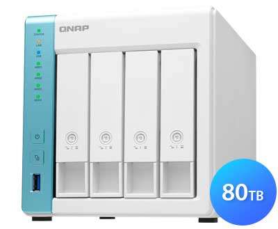 TS-431K 80TB Qnap - Storage NAS 4 Baias p/ discos SATA