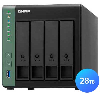 TS-431KX 28TB Qnap - Storage NAS 4 Baias SATA/SSD hot swap e porta 10GbE