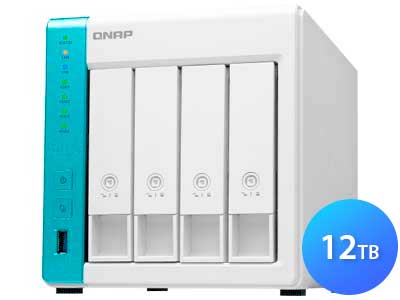 TS-431P3 12TB Qnap - NAS 4 baias p/ hard disks SATA com Criptografia