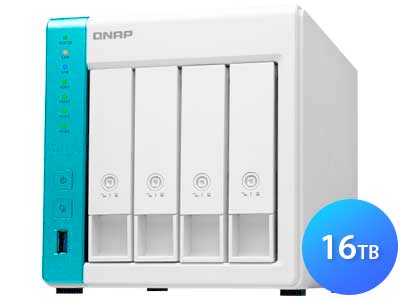 TS-431P3 16TB Qnap - NAS 4 baias p/ hard disks SATA com Criptografia