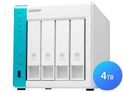 TS-431P3 4TB Qnap - NAS 4 baias p/ hard disks SATA com Criptografia