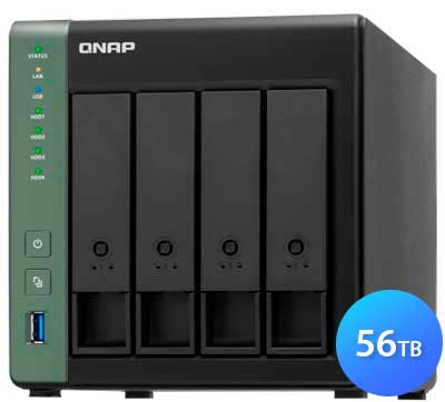 TS-431X3 56TB Qnap - NAS Storage p/ HDs ou SSD Hot Swappable SATA