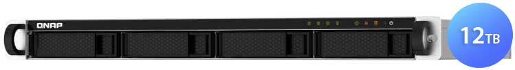 TS-432PXU 12TB Qnap - Rackmount NAS 1U 4 baias HDD/SSD SATA