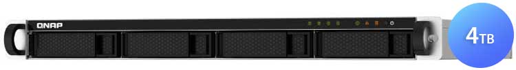 TS-432PXU 4TB Qnap - Rackmount NAS 1U 4 baias HDD/SSD SATA