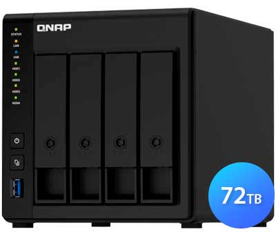 TS-451D2 72TB Qnap - Storage NAS 4 baias p/ hard disks SATA