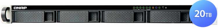 TS-451DeU 20TB Qnap - NAS Rackmount 1U 4 Baias Hot Swappable SATA