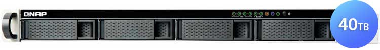 TS-451DeU 40TB Qnap - NAS Rackmount 1U 4 Baias Hot Swappable SATA