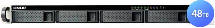 TS-451DeU 48TB Qnap - NAS Rackmount 1U 4 Baias Hot Swappable SATA