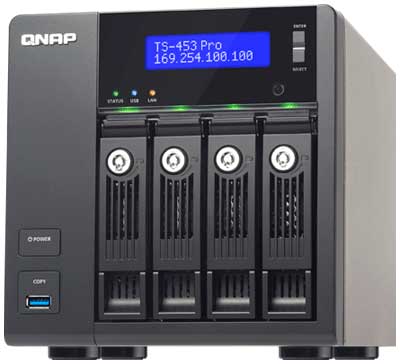 TS-453 Pro 72TB Qnap - Storage NAS 4 baias Desktop p/ discos SATA