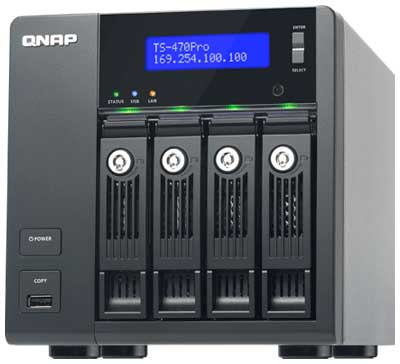 Qnap TS-470 Pro - Storage 4 baias p/ discos SATA 24TB