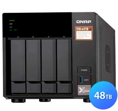 TS-473 48TB Qnap - Storage NAS 4 baias p/ HDs SATA
