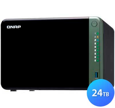 TS-653D 24TB Qnap - Storage NAS Externo 6 baias SATA