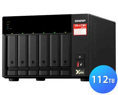 TS-673A 112TB Qnap - Storage NAS 6 Baias até 144TB Desktop p/ HDD SSD SATA