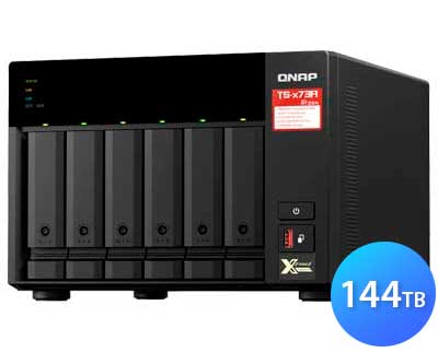 TS-673A 144TB Qnap - Storage NAS 6 Baias até 144TB Desktop p/ HDD SSD SATA