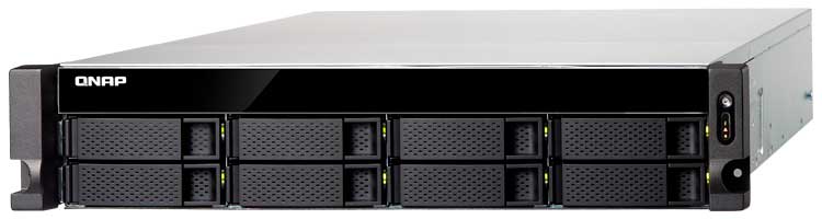 Storage de rede rackmount NAS 8 baias até 80TB TS-831XU Qnap