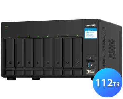 TS-832PX 112TB Qnap - Storage NAS 8 Baias p/ Hard Disks SATA/SSD 10GbE