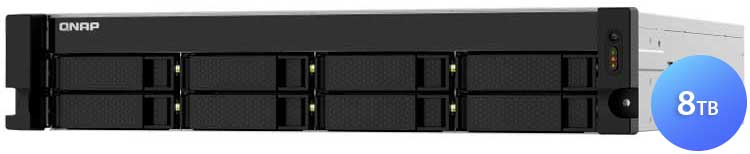 TS-832PXU-RP 8TB Qnap - Servidor NAS 8 Bay p/ HDD SSD Rackmount SATA