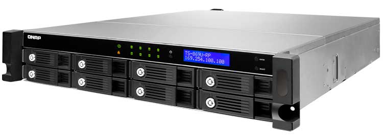 TS-869U-RP Qnap - Rackmount Storage 1U para discos SATA