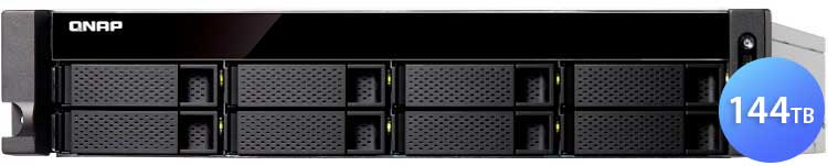 TS-883XU-RP 144TB Qnap - Storage NAS 8 baias SATA/SSD rackmount