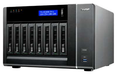 TS-EC880 Pro Qnap - NAS Server 8 hard disks SATA até 80TB
