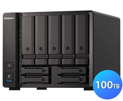 TS-h973AX 100TB Qnap - Hybrid Flash Storage p/ HDD SSD SATA