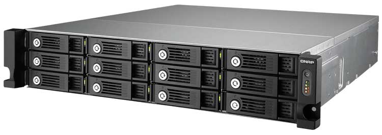 TVS-1271U-RP Qnap - Storage 36TB Rackmount 12 baias para discos SATA