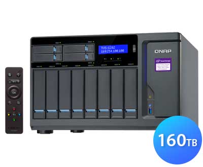 TVS-1282 160TB Qnap - Tiered Storage NAS 8 baias SATA