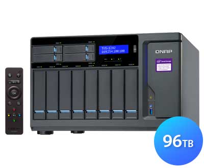 TVS-1282 Qnap - Tiered Storage NAS 8 baias até 96TB SATA