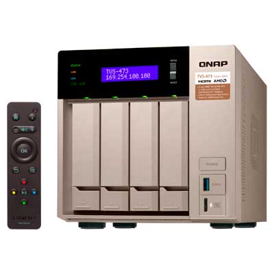 TVS-473 40TB Qnap - Storage NAS 4 bay com Tiering p/ discos SATA